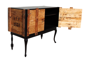 THE BLACK - Reclaimed wood sideboard with doors by ICI ET LÀ - view 3